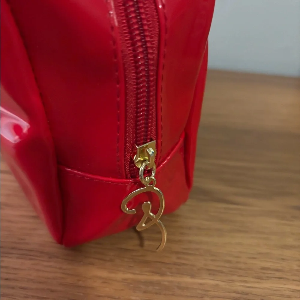 Christian LaCroix Rouge Glossy Red Pouch Makeup Bag Avon Approx 9”x 5”x3”